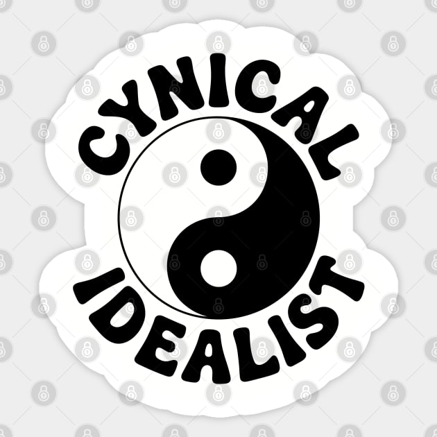 Cynical Idealist Existential Absurdity Ironic Humor Sticker by Anticorporati